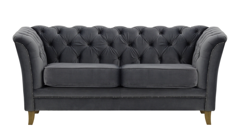 MODELL: "NEW YORK" 2-SITZER SOFA IN SAMTSTOFF „ VELOURS “ PREMIUM