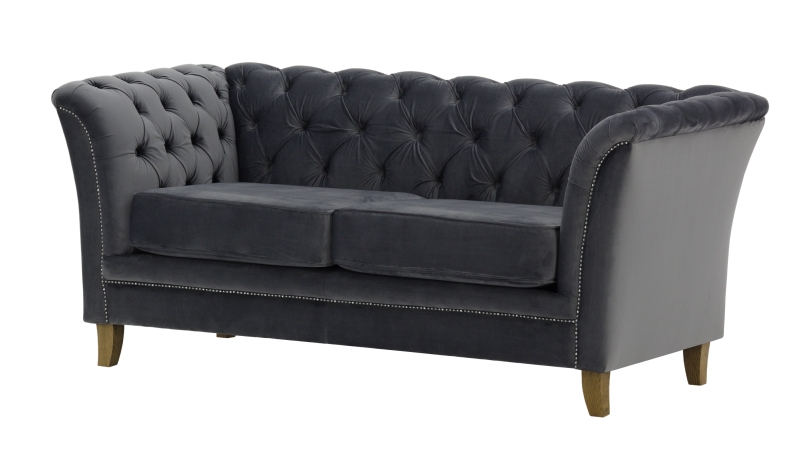 MODELL: "NEW YORK" 2-SITZER SOFA IN SAMTSTOFF „ VELOURS “ PREMIUM