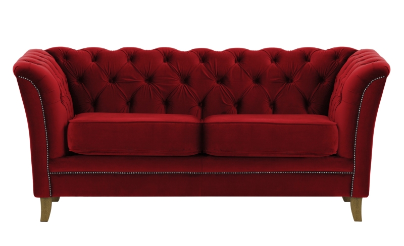 MODELL: "NEW YORK" 2-SITZER SOFA IN SAMTSTOFF „ VELOURS “ PREMIUM