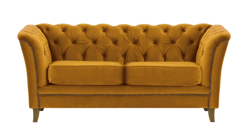 MODELL: "NEW YORK" 2-SITZER SOFA IN SAMTSTOFF „ VELOURS “ PREMIUM