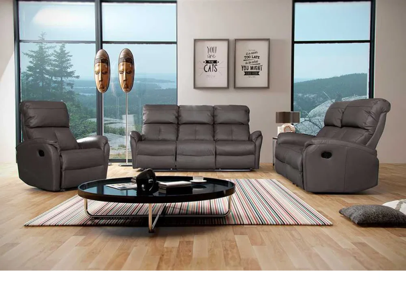 MODELL "NO STRESS" 2 SITZER SOFA MIT 2 X RELAXFUNKTION IN ECHTLEDER !