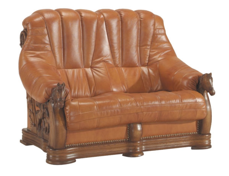 MODELL "OSCAR HORSE" 2-SITZER SOFA IN ECHTLEDER PREMIUM !