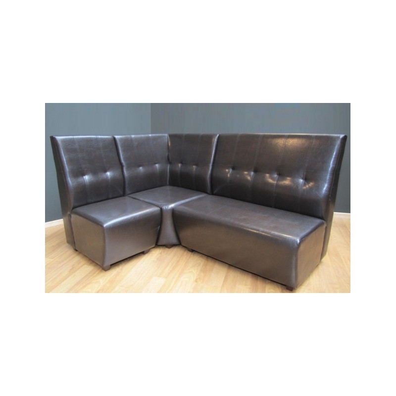 MODELL „ ROMA “ Modulares Sofa [1+E+2] - System für Gastronomie in Leder Look