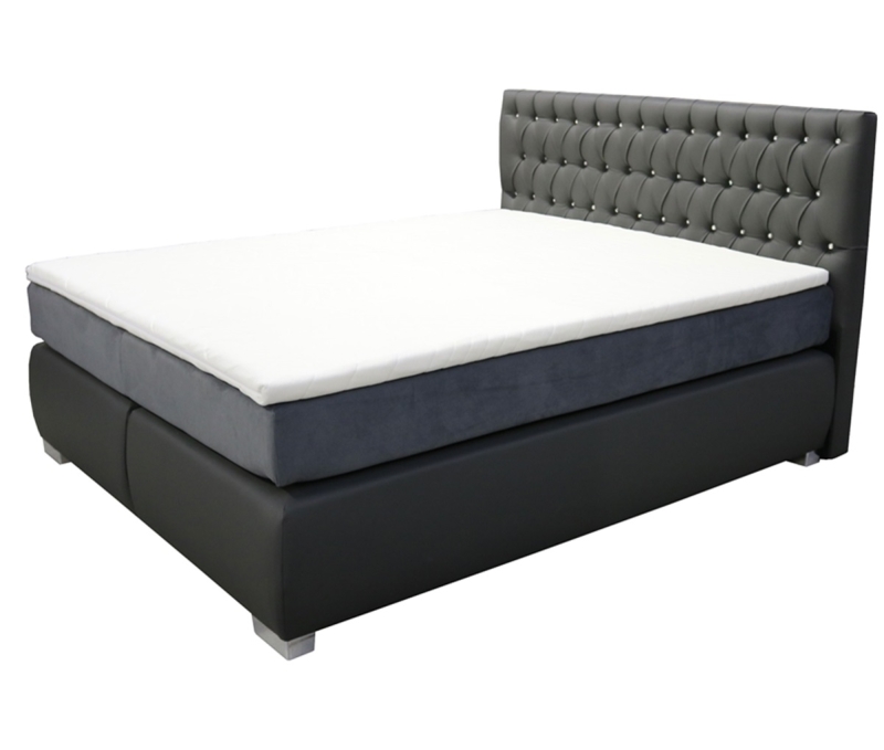 MODELL:  " DREAM" BOXSPRINGBETT MIT TOPPER 140 x 200 cm & 160 x 200 cm & 180 x 200 cm IN SAMTSTOFF VELVET PREMIUM