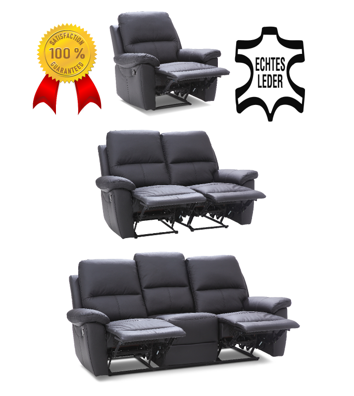 MODELL "TWINS",  3-SITZER SOFA MIT RELAXFUNKTION IN ECHTLEDER ( NATURELLE & EVOLUTION , freie Farbwahl) !