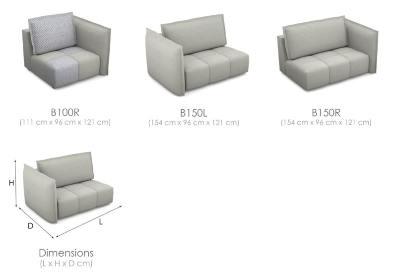 MODELL "DEDA" MODULARES SOFA IN STOFF wie abgebildet !