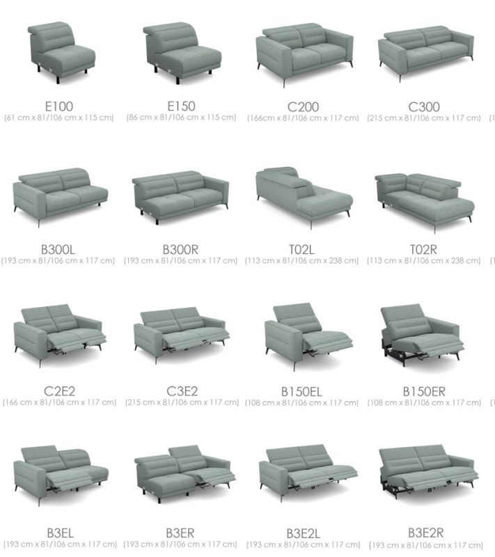 MODELL "KUBA" MODULARES SOFA IN STOFF wie abgebildet !