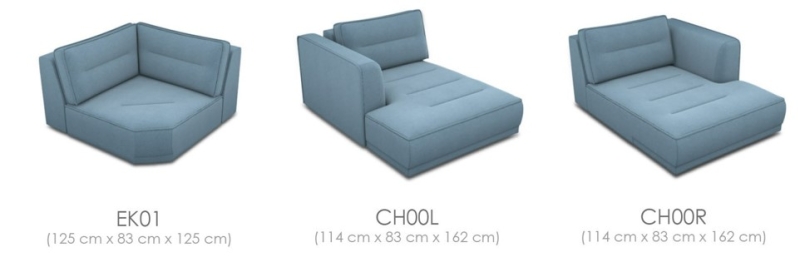 MODELL "SUNN" MODULARES SOFA IN STOFF wie abgebildet !