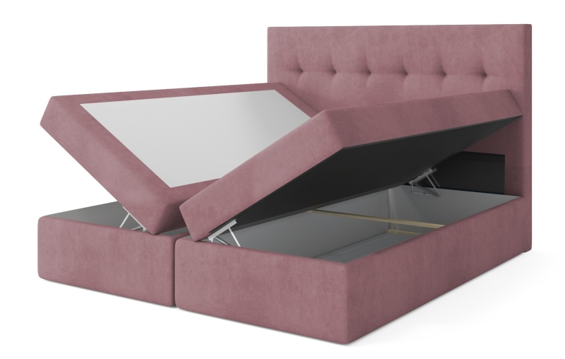 MODELL:  " QUEEN SOPHIA " BOXSPRINGBETT MIT TOPPER 160 x 200 & 180 x 200 & 200 x 200 cm IN SAMTSTOFF VELVET PREMIUM