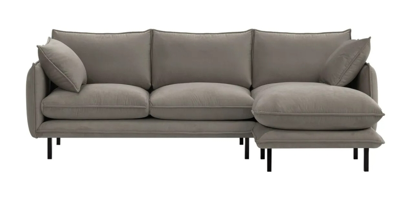 MODELL:  VICTORIA ECKSOFA IN SAMTSTOFF „ KRONOS “