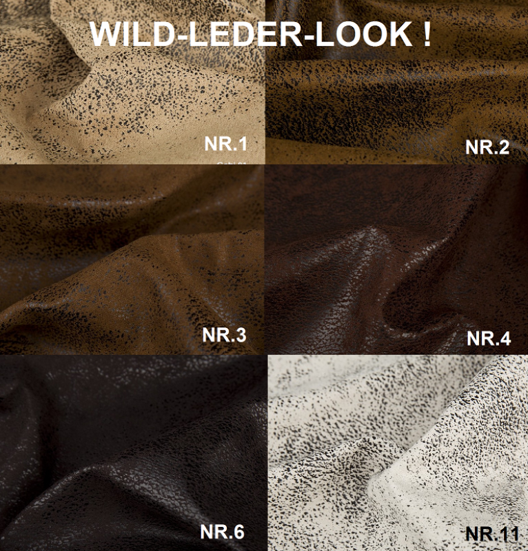 MODELL:  " CHESTERFIELD “ SET: [  3 + 2 + 1 ]  IN VINTAGE WILDLEDER LOOK PREMIUM