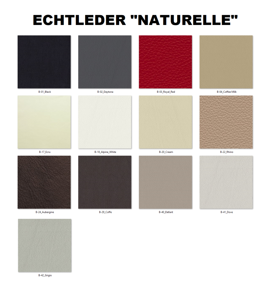 MODELL "BASIC", ECKSOFA MIT BETTFUNKTION IN ECHTLEDER ( NATURELLE, freie Farbwahl ) !