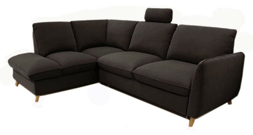 MODELL "NILS", ECKSOFA MIT BETTFUNKTION, IN STOFF ( PERSEMPRA – freie Farbwahl) !