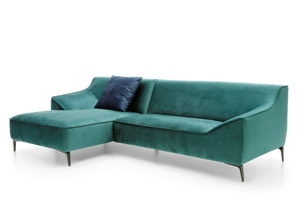 MODELL "AUSTIN", ECKSOFA IN PETROL STOFF ( BRRUSSELS, freie Farbwahl ) !