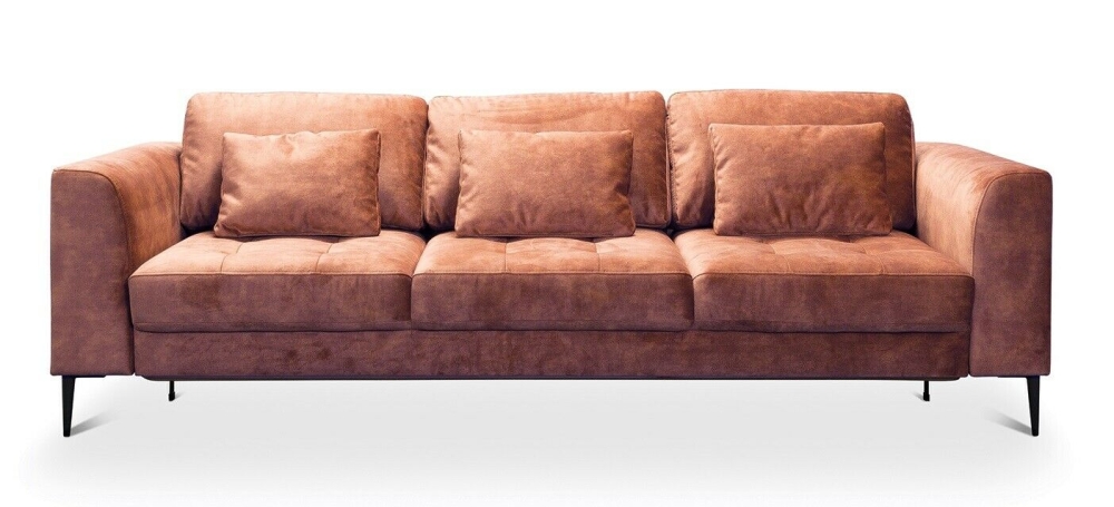 MODELL "LUZI", 3-SITZER SOFA MIT BETTFUNKTION, IN STOFF ( ADORE – freie Farbwahl ) !