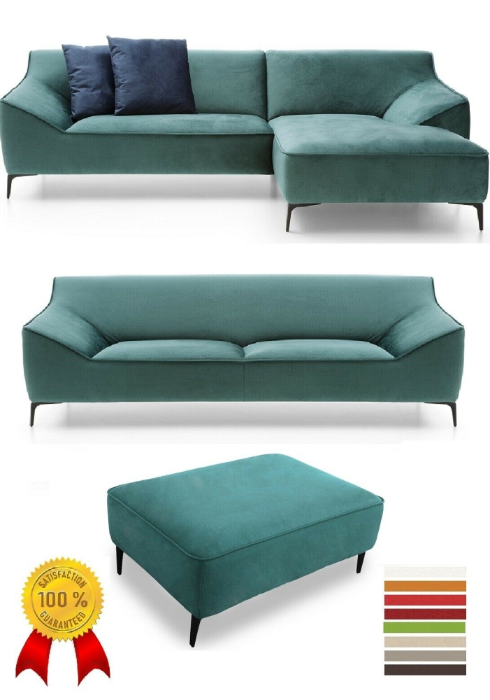 MODELL "AUSTIN", 2,5-SITZER SOFA IN PETROL STOFF ( BRRUSSELS, freie Farbwahl ) !