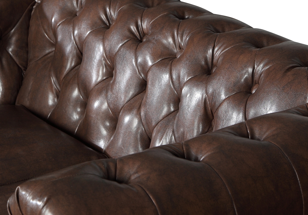 MODELL:  " CHESTERFIELD CLASSIC “  2 - SITZER SOFA IN  LEDER LOOK PREMIUM