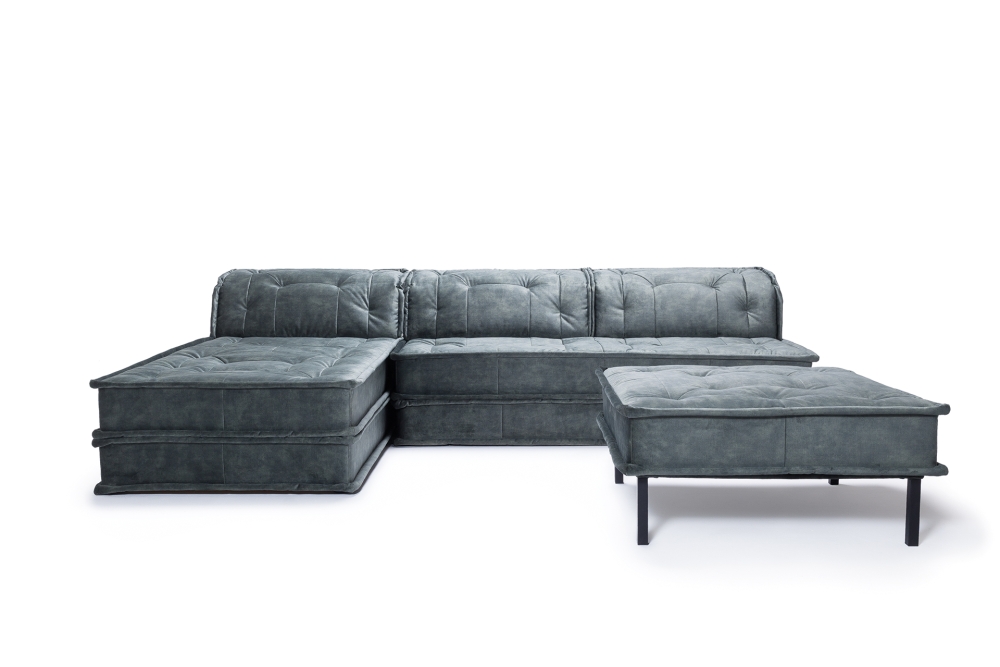 MODELL "FREAKY HOLLYWOOD", MODULARES ECKSOFA IN STOFF ( MONOLITH , freie Farbwahl ) !