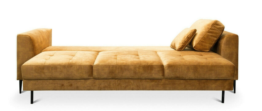 MODELL "LUZI", 3-SITZER SOFA MIT BETTFUNKTION, IN STOFF ( ADORE – freie Farbwahl ) !