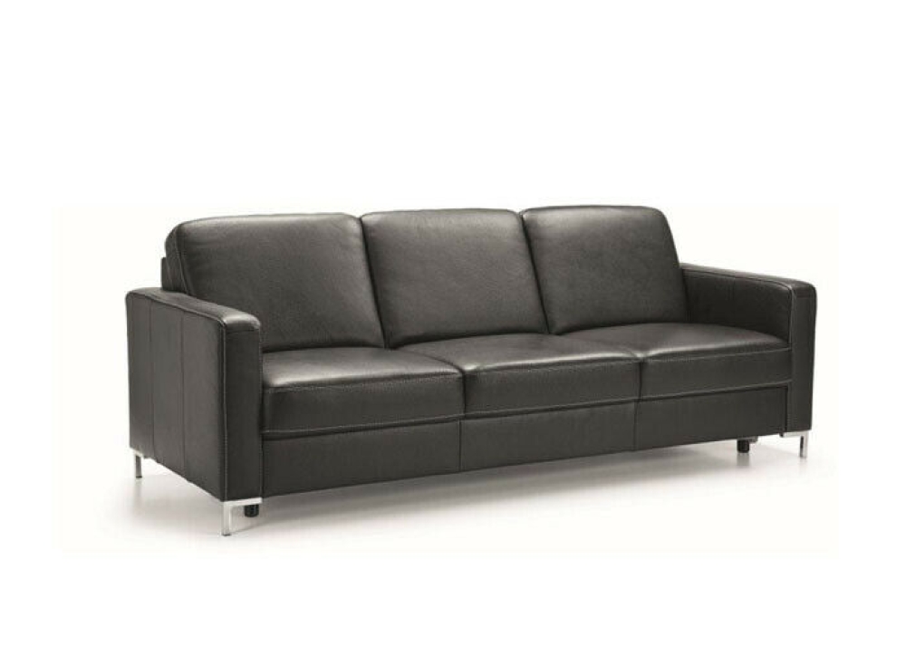 MODELL "BASIC", 3-SITZER SOFA IN ECHTLEDER ( NATURELLE, freie Farbwahl ) !