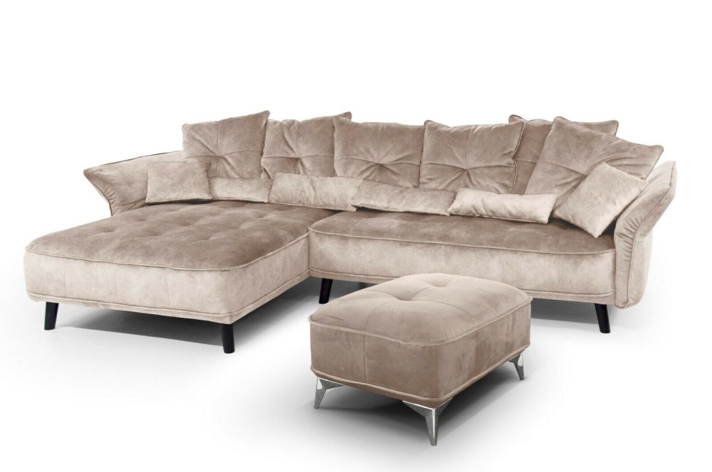 MODELL "CHARMING", ECKSOFA IN STOFF ( BRUSSELS – freie Farbwahl ) !