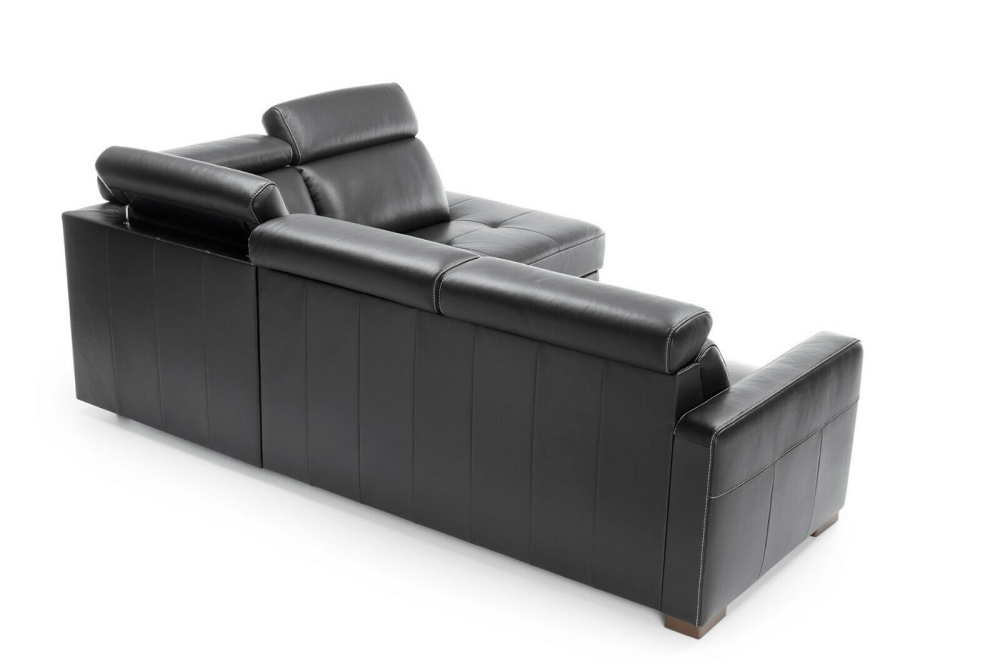 MODELL "ERGO", ECKSOFA MIT BETTFUNKTION UND STAURAUM, IN ECHTLEDER ( PRESTIGE , freie Farbwahl ) !