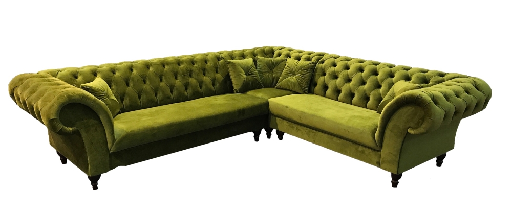 MODELL „CHESTERFIELD MANCHESTER“ ECKSOFA IN SAMTSTOFF VELVET PREMIUM