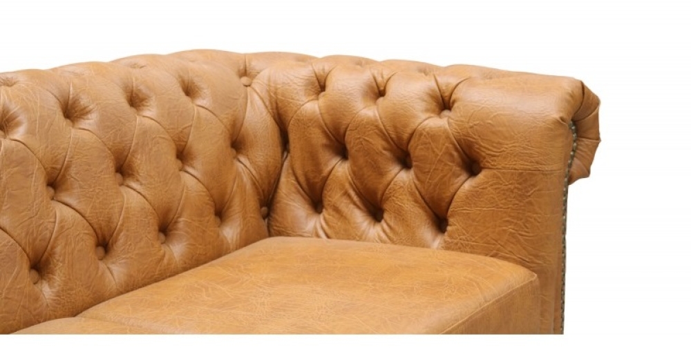 MODELL: „CHESTERFIELD XXL - WOHNLANDSCHAFT IN U-FORM" IN LEDER LOOK PREMIUM