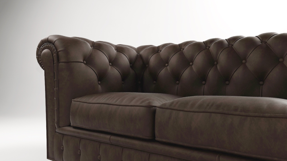 MODELL:  " CHESTERFIELD MOCCA " SESSEL IN STOFF "AMORE" PREMIUM