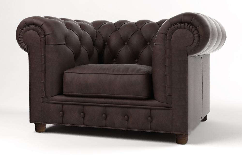 MODELL:  " CHESTERFIELD MOCCA " SESSEL IN STOFF "AMORE" PREMIUM