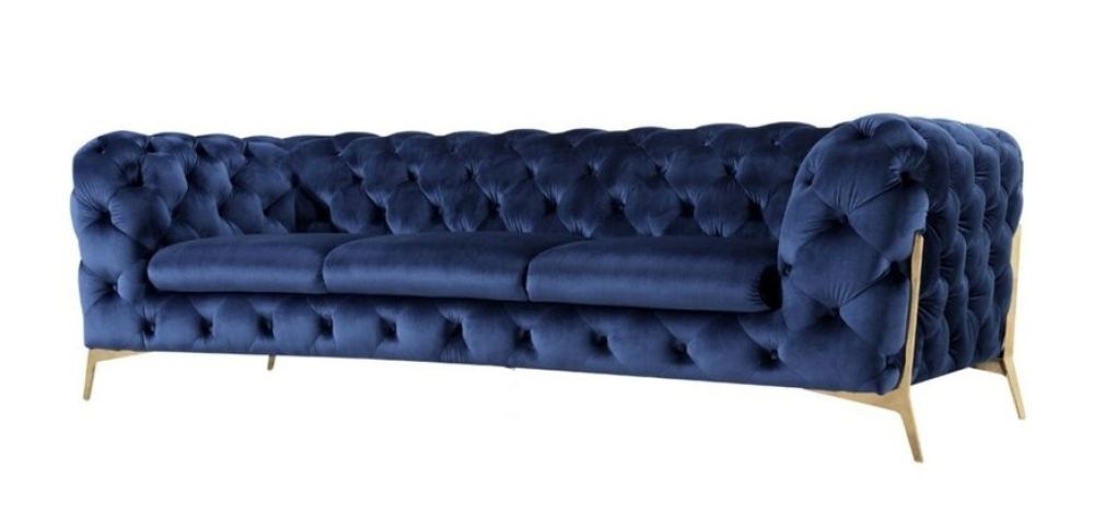 Modell "CHESTERFIELD ROYAL LONG LEGS" 3-SITZER SOFA IN STOFF SAMT PREMIUM