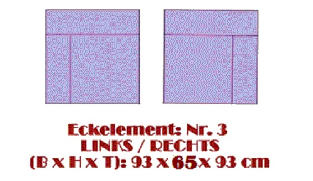 Sofa-Modul "Eckelement " (LINKS / RECHTS)