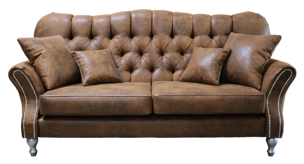 MODEL „WAYNE“ 3 SITZER SOFA IN VINTAGE WILDLEDER LOOK