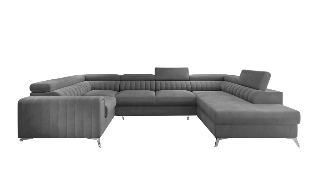 MODELL „KASSIOPEIA“ ECKSOFA MIT BETTFUNKTION IN STOFF „VELVET“ PREMIUM