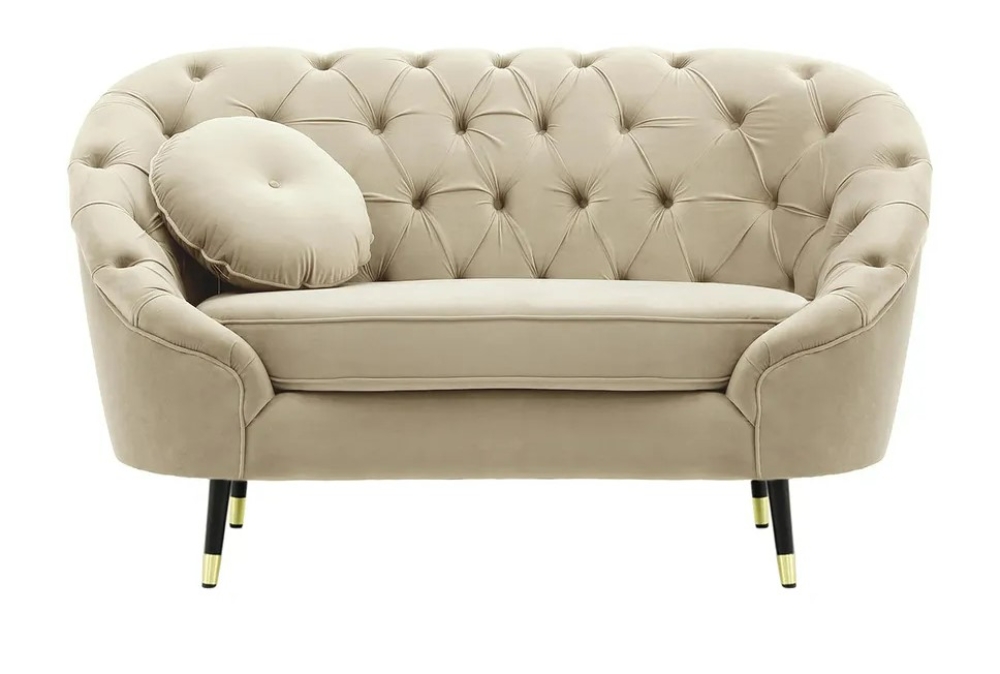 MODELL:  Mademoiselle mit Chesterfield-Steppung SESSEL IN SAMTSTOFF „ VELOURS “ PREMIUM