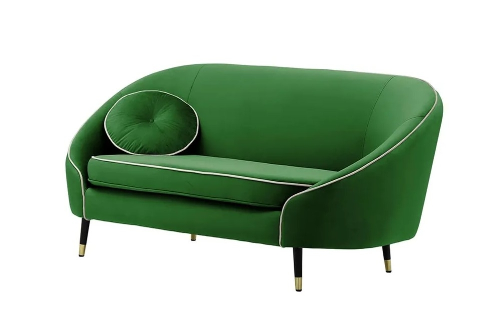 MODELL:  Mademoiselle im Puren Look 2-SITZER SOFA IN SAMTSTOFF „ VELOURS “ PREMIUM