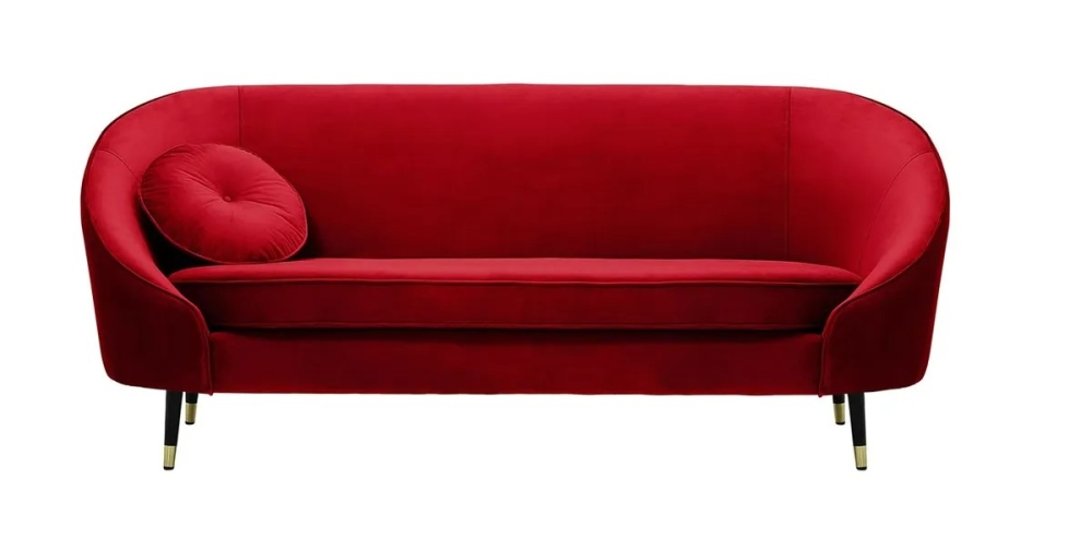 MODELL:  Mademoiselle im Puren Look 3-SITZER SOFA IN SAMTSTOFF „ VELOURS “ PREMIUM