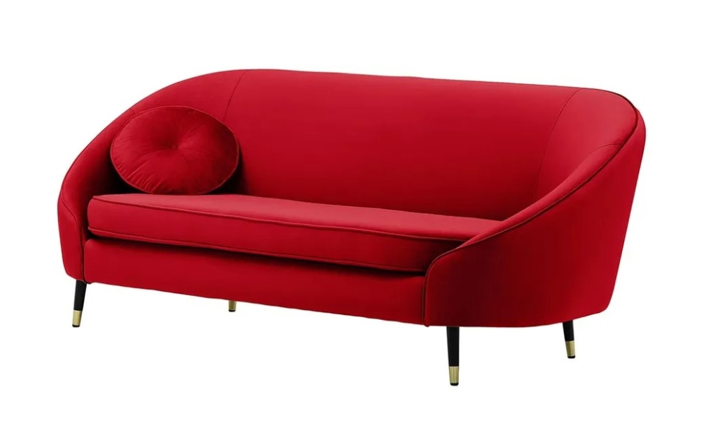 MODELL:  Mademoiselle im Puren Look 3-SITZER SOFA IN SAMTSTOFF „ VELOURS “ PREMIUM