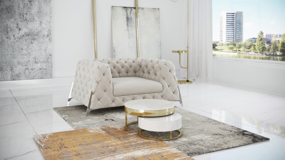 MODELL "CHESTERFIELD KING" SESSEL IN SAMTSTOFF PREMIUM