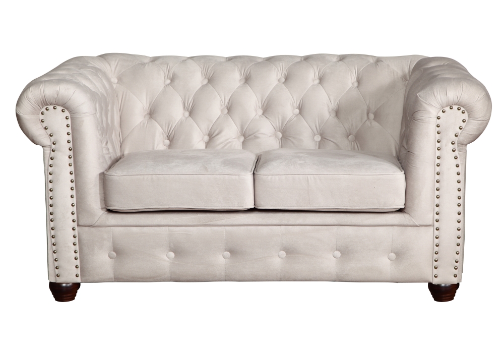 MODELL:  " CHESTERFIELD CLASSIC “  HOCKER - GROSS ( 100 x 100 cm ) IN STOFF AMORE PREMIUM *)