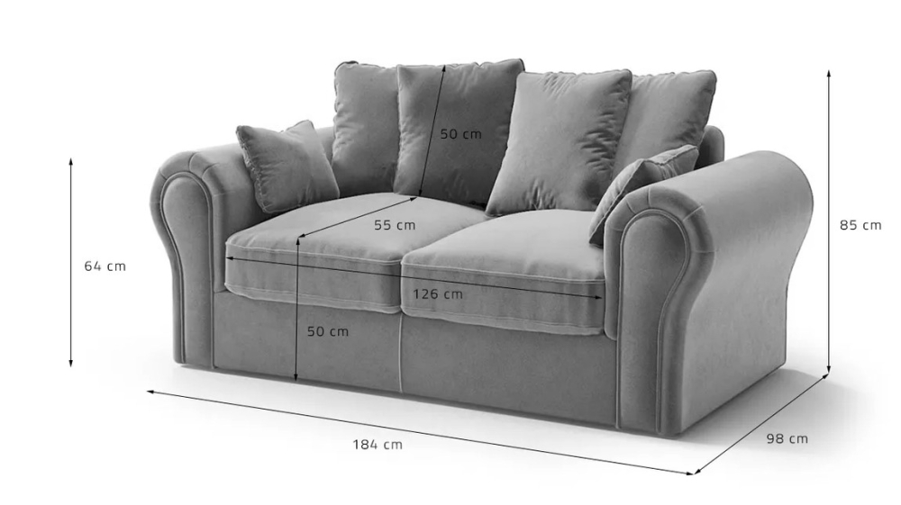 MODELL:  MR. PRESIDENT 2-SITZER SOFA IN SAMTSTOFF „ KRONOS “