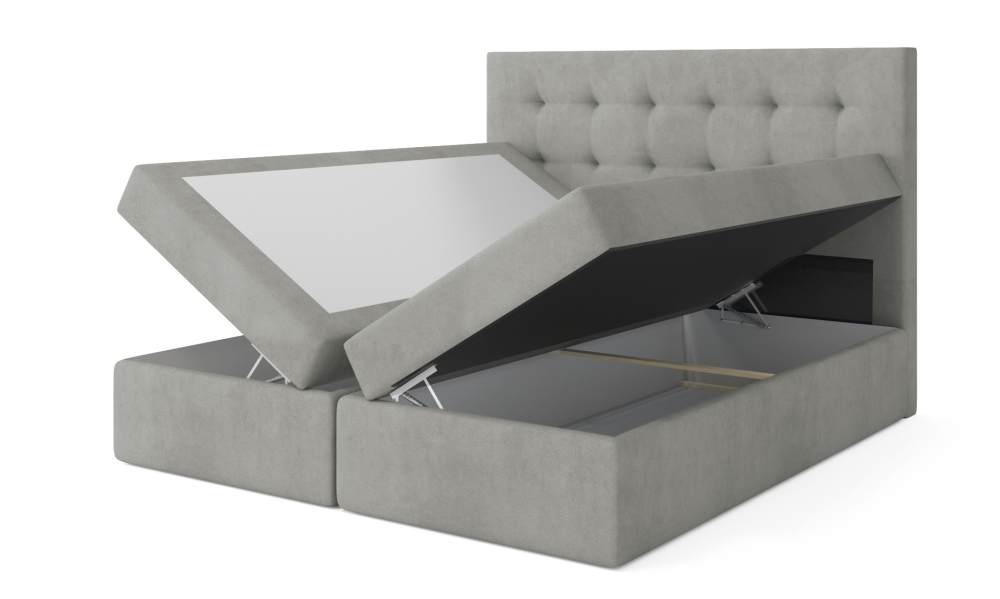 MODELL:  " QUEEN ALEXANDRA" BOXSPRINGBETT MIT TOPPER 160 x 200 & 180 x 200 & 200 x 200 cm IN SAMTSTOFF VELVET PREMIUM