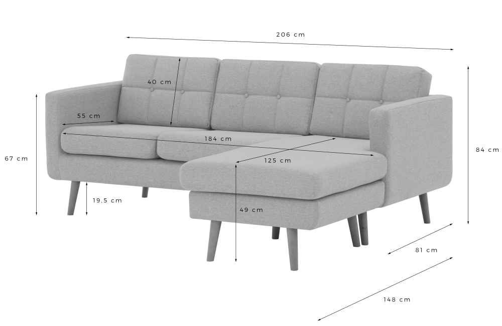 MODELL: TRIEST ECKSOFA IN SAMTSTOFF „ VELOURS “ PREMIUM