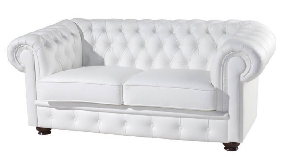 MODELL "CHESTERFIELD DIAMOND" 2-SITZER SOFA IN ECHTLEDER !