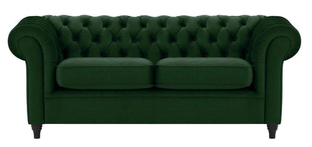 MODELL:  " CHESTERFIELD WINDSOR " 3-SITZER SOFA IN SAMTSTOFF „ VELOURS “ PREMIUM