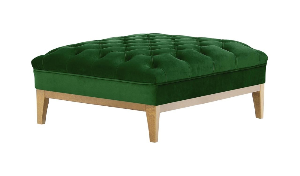 MODELL:  CHESTERFIELD MODERN ART „W“ HOCKER SOFA IN SAMTSTOFF „ VELOURS “ PREMIUM