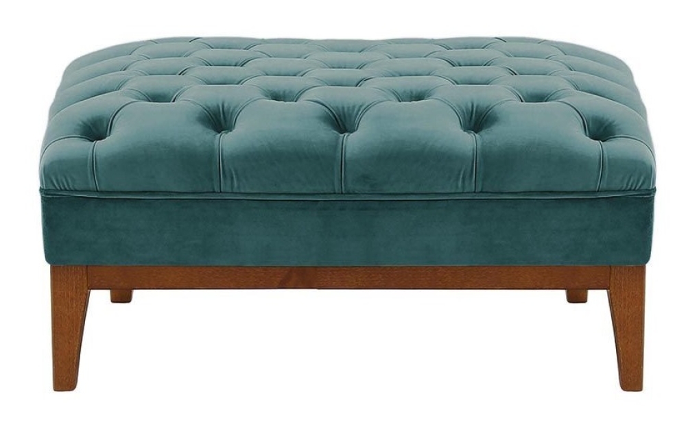 MODELL:  CHESTERFIELD MODERN ART „W“ HOCKER SOFA IN SAMTSTOFF „ VELOURS “ PREMIUM