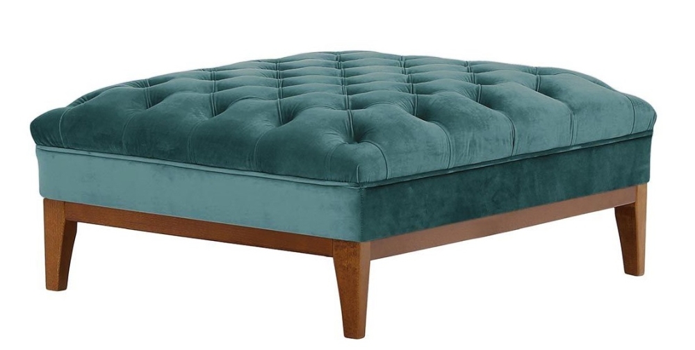 MODELL:  CHESTERFIELD MODERN ART „W“ HOCKER SOFA IN SAMTSTOFF „ VELOURS “ PREMIUM