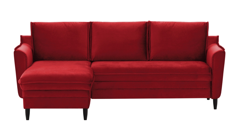 MODELL: CARMEN ECKSOFA MIT BETTFUNKTION UND BETTKASTEN IN SAMTSTOFF „ VELOURS “ PREMIUM