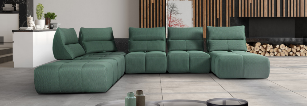 MODELL "COMO" MODULARES SOFA IN STOFF wie abgebildet !